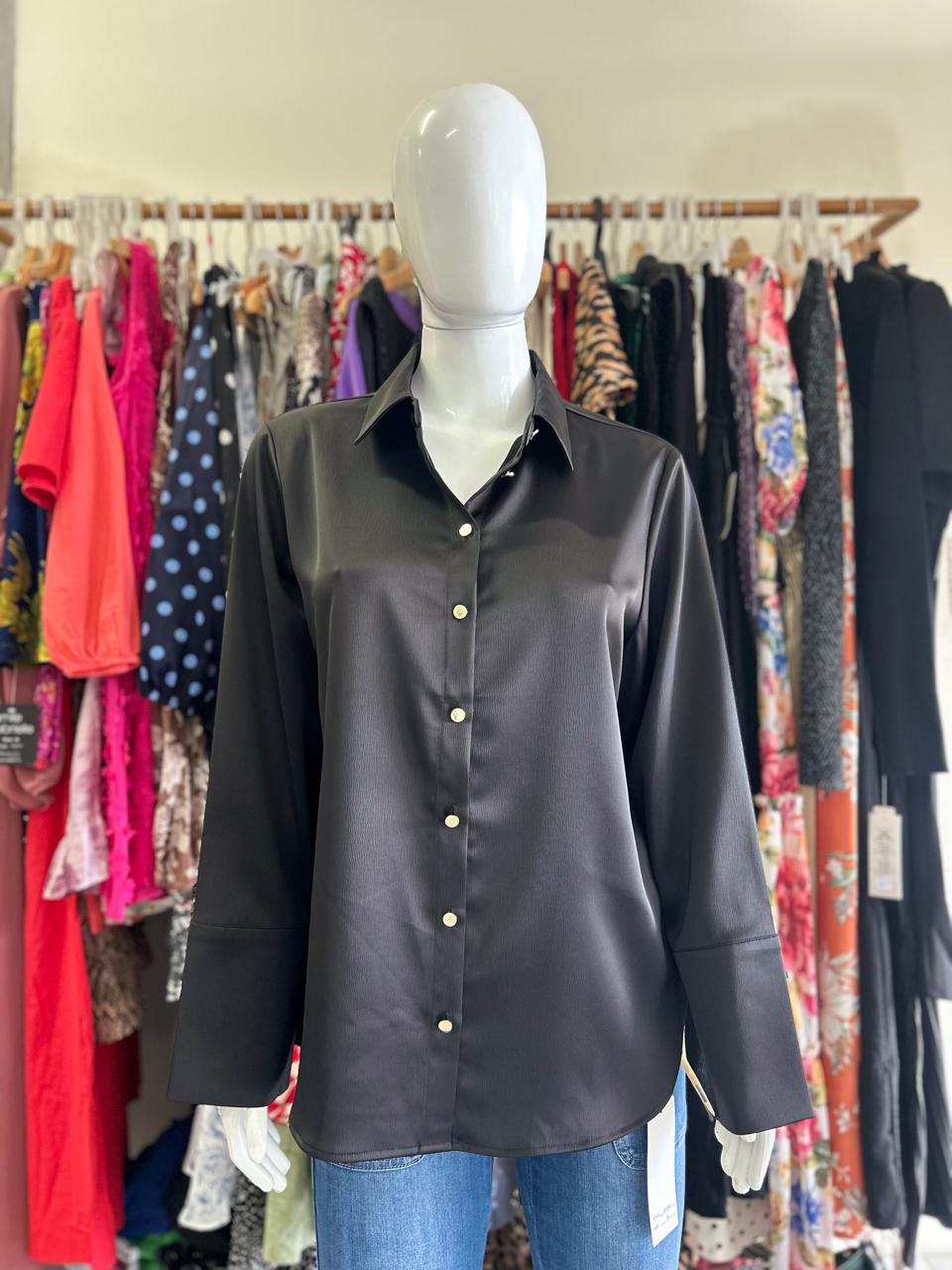 Anne Klein Blusa Negra