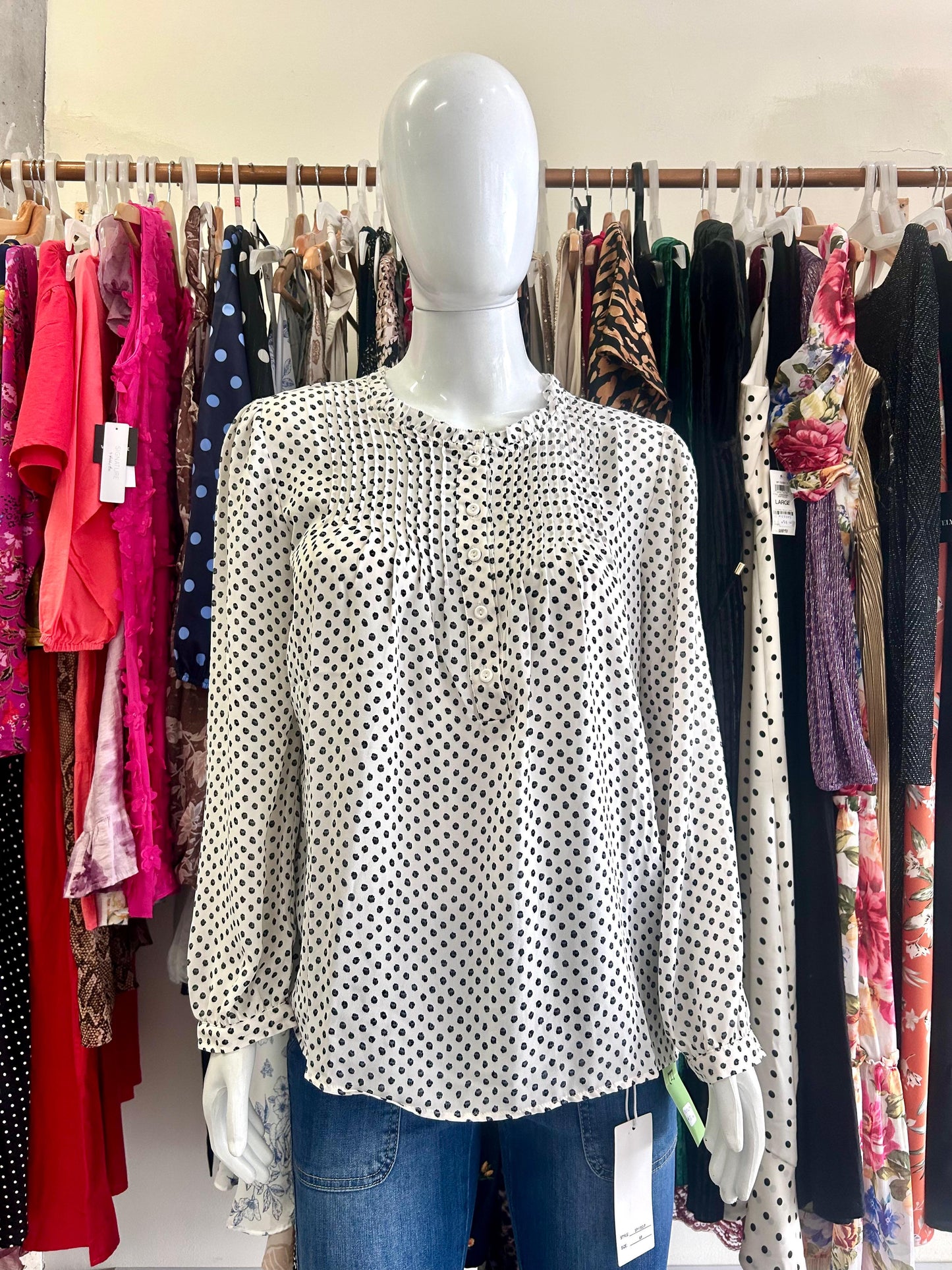 Adrianna Papel Blusa Polka