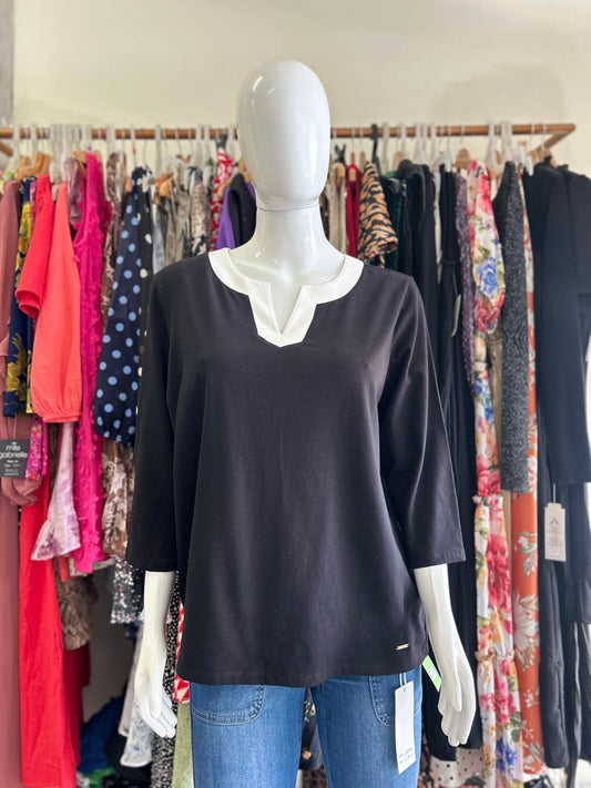 Anne Klein Blusa negra